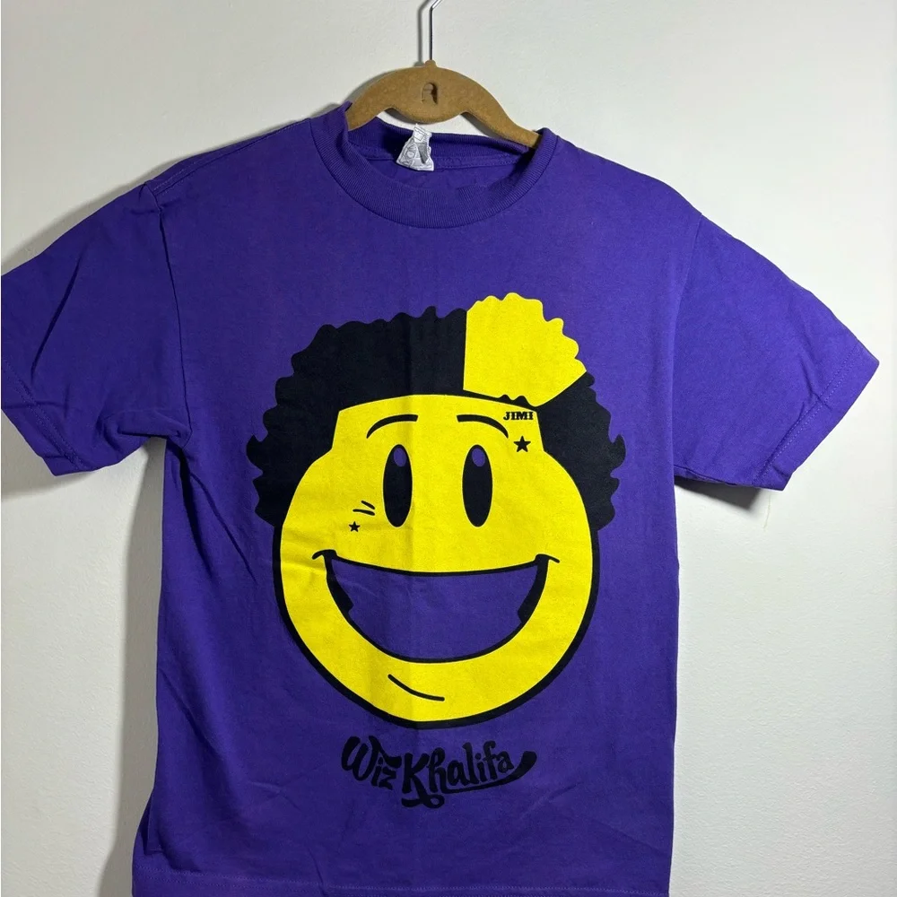 Purple Wiz Khalifa and Jimi Hendrix T Shirt size small 120 - Picture 1 of 5
